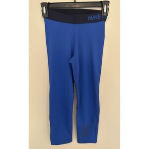 Nike Pro Dri-Fit Crop Tights - Women Blue Size XS
